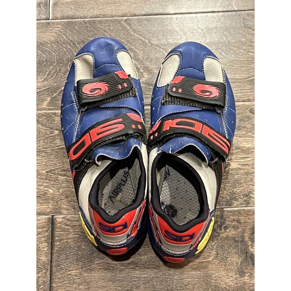 SIDI Airplus Road Cycling Bike Shoes Size EU40 US 7.5 Blue Silver Made In ITALY - Picture 2 of 10